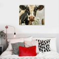 thumbnail image 5 of Creowell Farmhouse Highland Cow Wall Art Canvas Rustic Cow with Flower Painting Wall Decor Framed Poster Home for Living Room Bedroom Bathroom Decoration 20x16in, 5 of 6