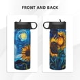thumbnail image 3 of Sikiie Starry Night Sunflower Field Print 18OZ Insulated Straw Cup, Portable Leak-proof Sports Water Bottle, Stainless Steel Water Cup Suitable for Home and Outdoor, 3 of 8
