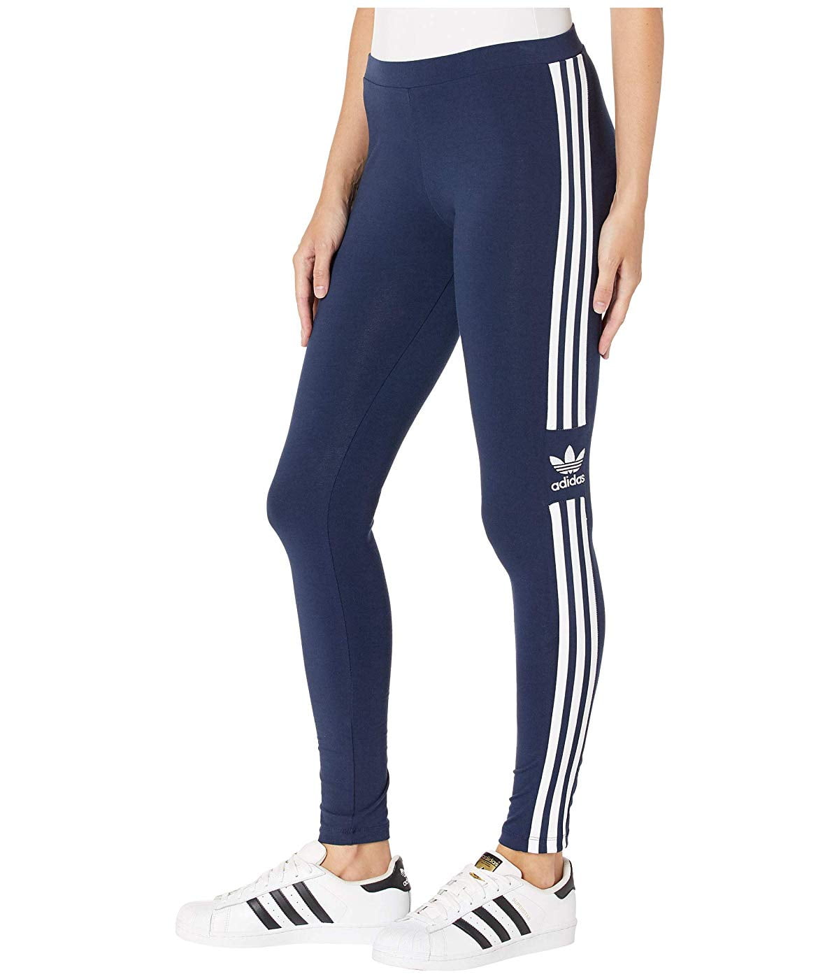 adidas navy trefoil leggings