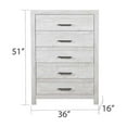 thumbnail image 3 of Denver Twin 5PC Modern Style Bedroom Set Made with Wood in Rustic Natural, 3 of 19