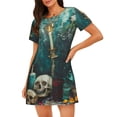 thumbnail image 1 of Kdxio Chemise de Nuit Imprimé Floral Baroque pour Femmes Manches Courtes Chemise de Nuit Décontractée Imprimée Robe de Nuit Ample Confortable Pyjama, 1 of 6