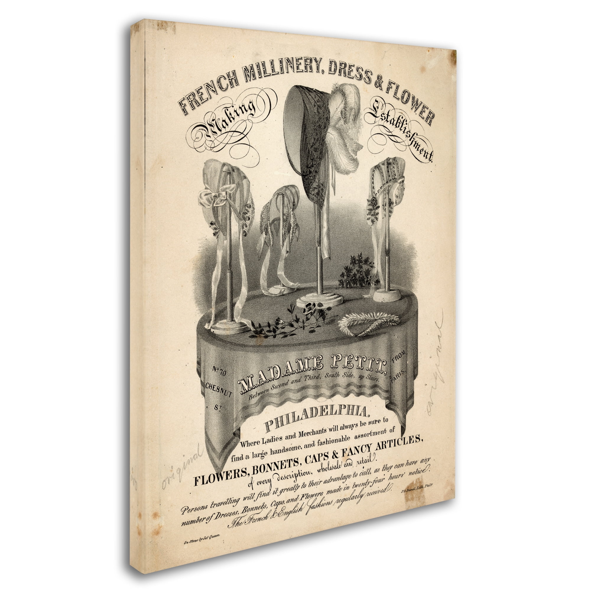 Trademark Fine Art 'French Millinery' Canvas Art by Vintage Apple Collection