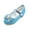 Blue, variant on Stelle Girls Mary Jane Glitter Shoes Low Heel Princess Dress Shoes,Toddler Little Girls Crown Flower Girl Wedding Party Dress Pump Shoes,Sliver