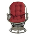 thumbnail image 3 of Office Star Products Rattan Swivel Rocker Chair Accent Chairs Red Fabric / Grey Frame Swivel Traditional, 3 of 9