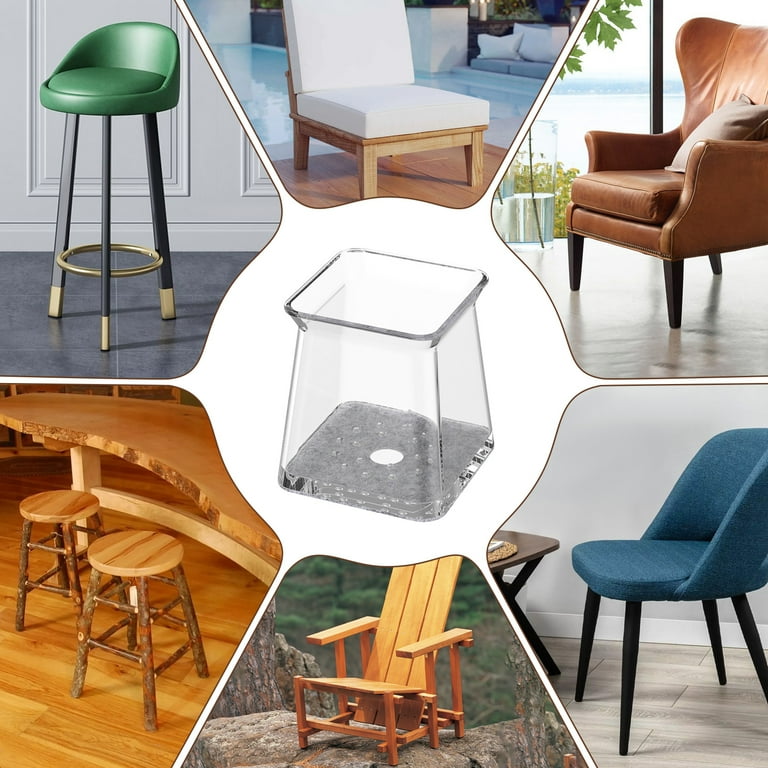 Set Of 4 Solid Oak Furniture Legs - 15cm Height, 450kg Load, Square Trapezoid Feet For Sofa, Bed, Table 2 thumbnail image