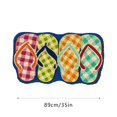 thumbnail image 3 of Hearth & Gear Summer Flip Flop Style Entrance Welcome Mat Rubber Back Kitchen Funny Carpet Front Door Funny Welcome Carpet Special Shape Funny Front Door Welcome Carpet Living Rug Cowhide Throw, 3 of 7