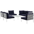 thumbnail image 1 of Modway Harmony Sectionnel de Mobilier de Patio Extérieur en Aluminium, 7 Pcs, 1 of 8