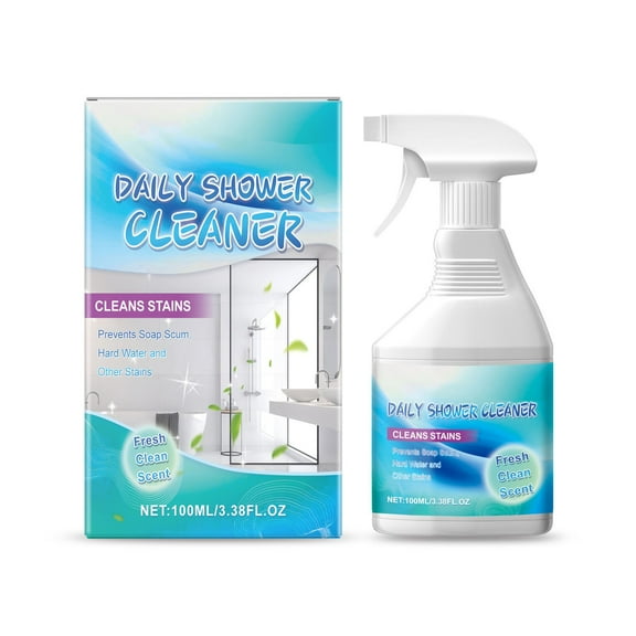 Shower Cleaner Spray, Bathroom Tile and Glass Cleaner, Daily Shower Deodorizer, Soap Scum Remover 100ml
