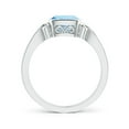 thumbnail image 2 of ANGARA Natural Vintage Style Cushion Aquamarine Solitaire Engagement Ring in 14K White Gold for Women (Size-6mm) | March Birthstone, Anniversary, Jewelry Gift for Women | Natural Aquamarine Ring, 2 of 12