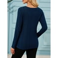 thumbnail image 5 of JYLFC Women Casual Long Sleeve Crew Neck Pullover Sweaters Navy Blue XL, 5 of 7
