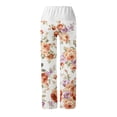 thumbnail image 5 of WILLBEST Pantalones Casuales de Cintura Alta Para Mujer, Cintura Elástica, Corte Holgado, Pantalones de Yoga Con Bolsillos, Pantalones Largos Estampados Elegantes, Cómodos Para Uso Diario 195 Grande, 5 of 5