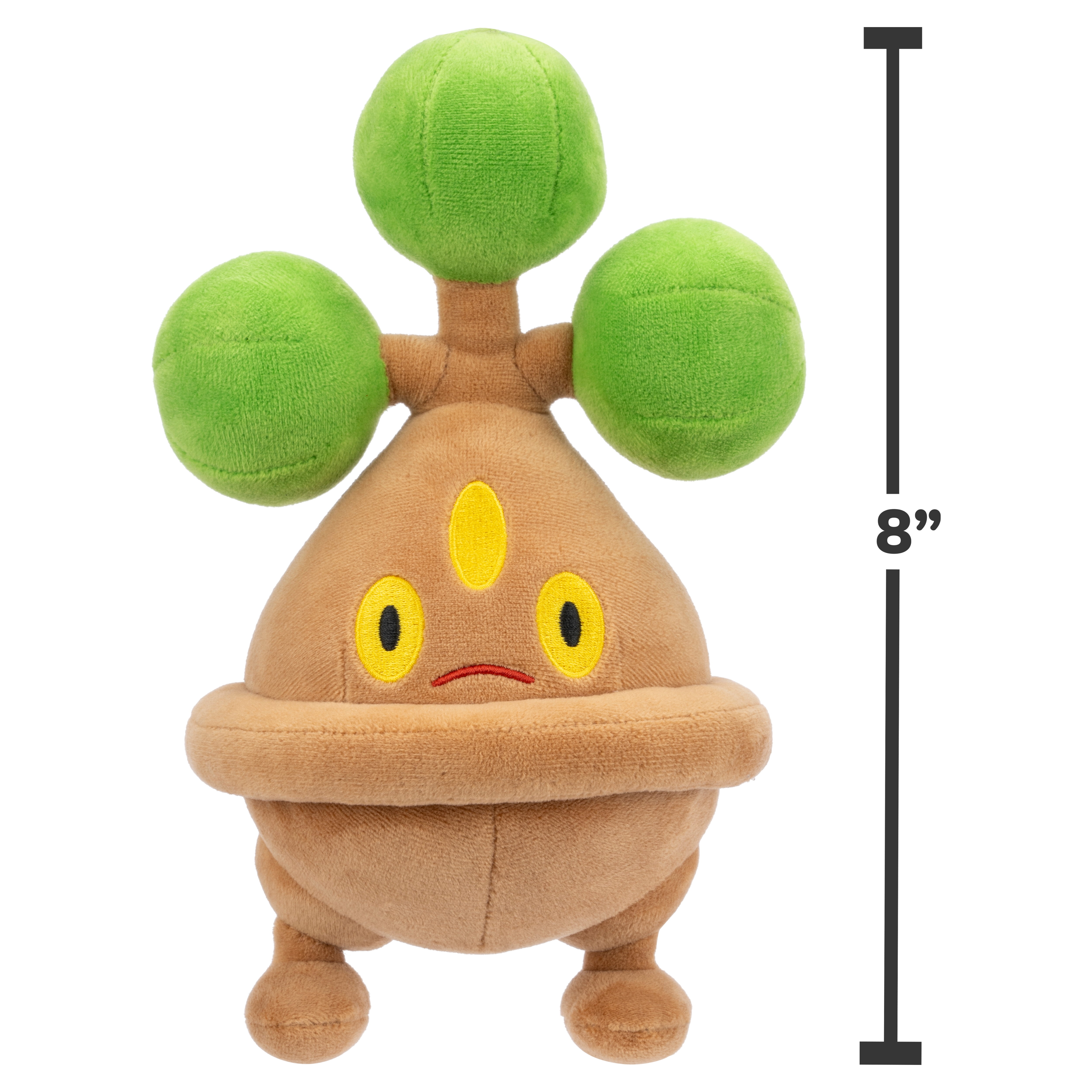 Pokemon Bonsly Plush - 8-Inch Soft Stuffed Toy with Detailed Design