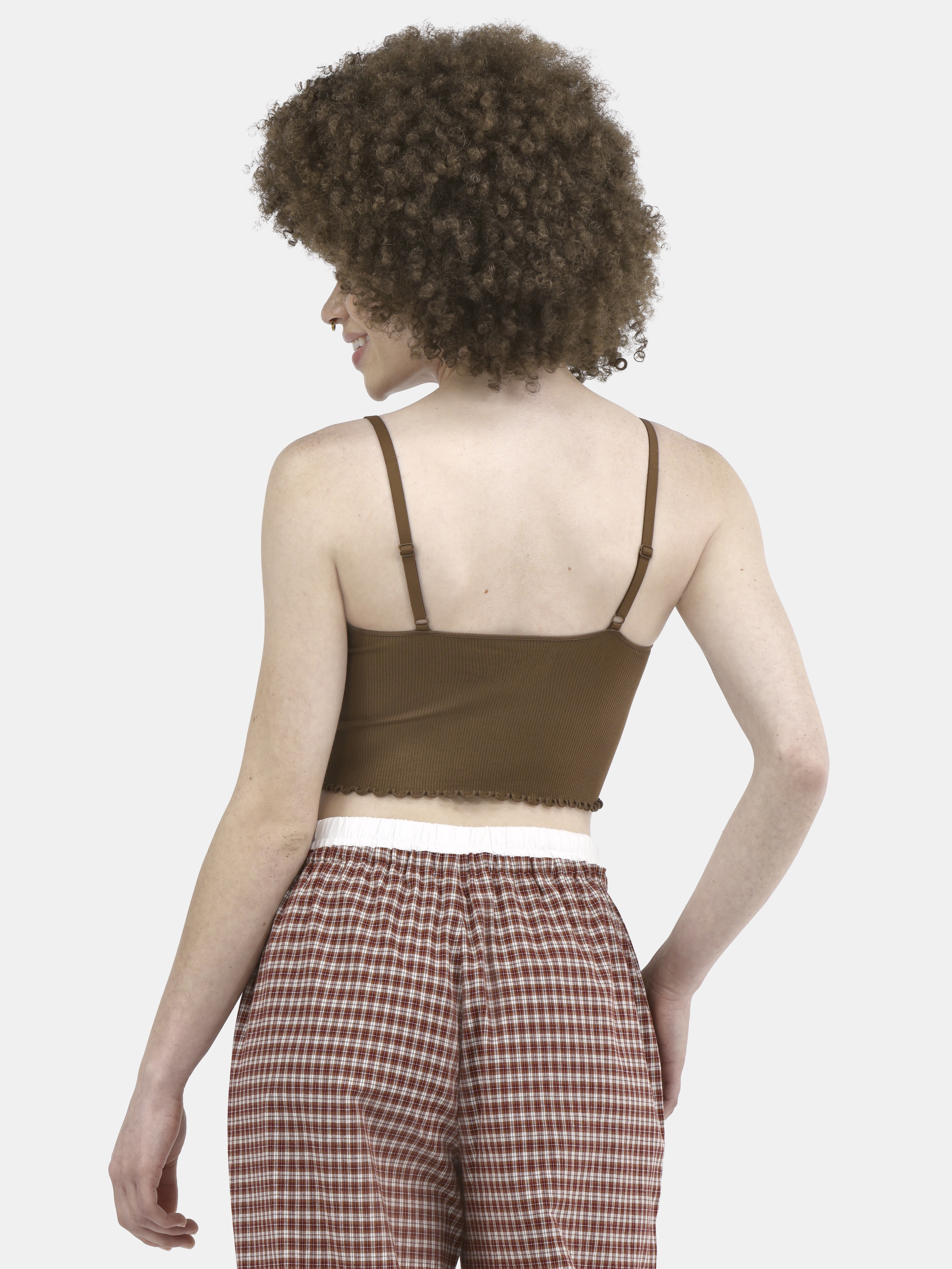 No Boundaries Women's Ruffle Cami, Size XS-3XL