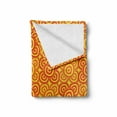 thumbnail image 2 of Ethnic Soft Flannel Fleece Throw Blanket, Traditional Motifs Abstract Blooming Flowers in Warm Colors, Cozy Plush for Indoor and Outdoor Use, 70" x 90", Vermilion Orange Yellow, by Ambesonne, 2 of 6