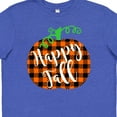 thumbnail image 4 of Inktastic Happy Fall Plaid Pumpkin Youth T-Shirt, 4 of 5