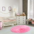 thumbnail image 2 of REGALWOVEN Area Rug Faux Fur Carpet for Home, 3x3 Feet Round, Rose Red, 2 of 8