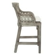 thumbnail image 5 of Home Square 24" Wood Rattan Frame Counter Stool in Gray Finish - Set of 3, 5 of 7