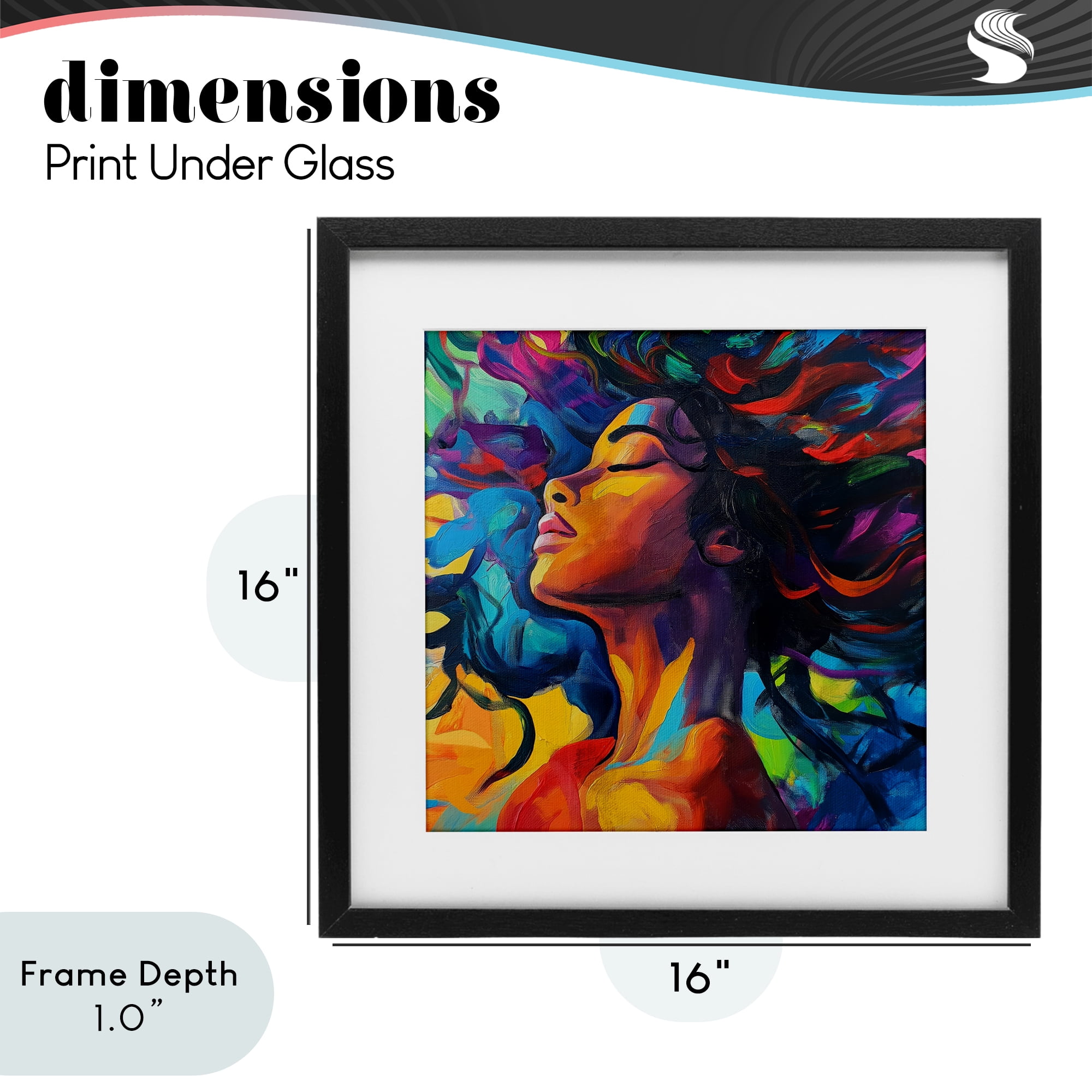 Stupell Industries Radiant Flow Woman Black Framed Print Under Glass, design by Svetlana Aleynikova