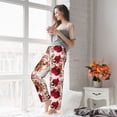 thumbnail image 4 of Uemuo Lilies Flowers Pattern Women's Wide Leg Palazzo Lounge Pants with Pockets Light Weight Loose Comfy Casual Pajama Pants-XX-Large, 4 of 9