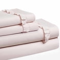 thumbnail image 3 of Swift Home Home Essential Luxurious Silky Ruffle Hem Microfiber Bedding Sheet Set Rose Queen, 3 of 3