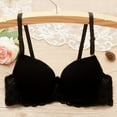 thumbnail image 2 of Bigersell Womens Bra and Panty Sets Women Lace Backless Anti-Light Bottoming Wrapped Chest Vest Underwear Short Size Lounge Bra, Style 77, black 34B, 2 of 2