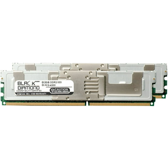 4GB 2X2GB Memory RAM for Intel Server Board S5000XAL DDR2 FBDIMM 240pin PC2-4200 533MHz Black Diamond Memory Module Upgrade