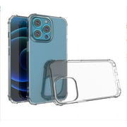 For Apple iPhone 13 (6.1) Hybrid Transparent Thick Pure TPU Rubber Silicone 4 Corners Gel Shockproof Protective Slim Hard Back Cover ,Xpm Phone Case [Clear]