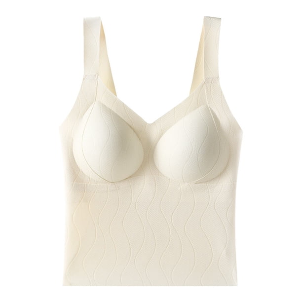 Ropa interior térmica para mujer, color sólido, cálida, sin costuras, resistente al frío, sin mangas, ropa interior térmica para mujer, parte superior de poliéster