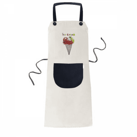 

watercolor cones ice apron adjustable bib cotton linen bbq kitchen pocket pinafore