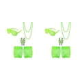 thumbnail image 1 of Ounissouiy 1 Juego de disfraces de los años 80, luminosa, cómodos accesorios de Cosplay, ropa de propósito especial, estilo 2 verde estilo2 verde 2piezas, 1 of 6