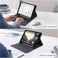 thumbnail image 4 of Para iPad Air (2013)/Air 2/9,7 pulgadas (2017)/(2018) Funda de cuero con teclado Bluetooth y soporte con ranura para bolígrafo, 4 of 5
