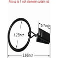 thumbnail image 2 of Shower Curtain Hooks 40 Pack Metal Curtain Rings With Clips Hat Clothes Clips Drapery Clips With Rings Drapes Rings 1.26 In Interior Diameter, 2 of 6