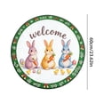 thumbnail image 2 of Round Easter Bunny Welcome Mat for Indoor Use - Absorbent Non Durable Polyester Rug with Cute Rabbit Print Round Shape Ideal for Living Room and Entry 40/60/80 cm, 2 of 6