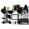Wall Control Office Organizer Unit Wall Mounted Office Desk Storage and Organization Kit Metallic Wall Panels and Black Accessories