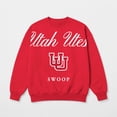thumbnail image 5 of Women's Gameday Couture Red Utah Utes Legacy Club Oversized Premium Fleece Sweatshirt, 5 of 5