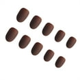 thumbnail image 1 of Soidarity 24X Matte Press on Nails Uñas acrílicas DIY para amantes de la manicura 1 negro mate Juegos de manicura 19marrón, 1 of 4