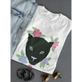 thumbnail image 3 of Portrait Of A Black Cat T-Shirt Women -Image by Shutterstock, Female Medium, 3 of 4