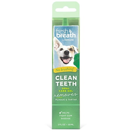 UPC: 0645095001077 | TropiClean Fresh Breath No Brushing Clean Teeth Dental & Oral Care Gel for Dogs  2oz – A
