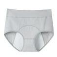 thumbnail image 3 of CFLVAEK Plus Size Period Briefs for Women High Waisted Leakproof Underwear Comfortable Soft Cotton Panties Full Coverage Menstrual Panty(Gray XXL), 3 of 4