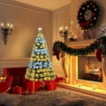 thumbnail image 4 of Costway 6Ft Pre-Lit Fiber Optic Christmas Tree 8 Flash Modes PVC w/ Double-Color Lights, 4 of 10