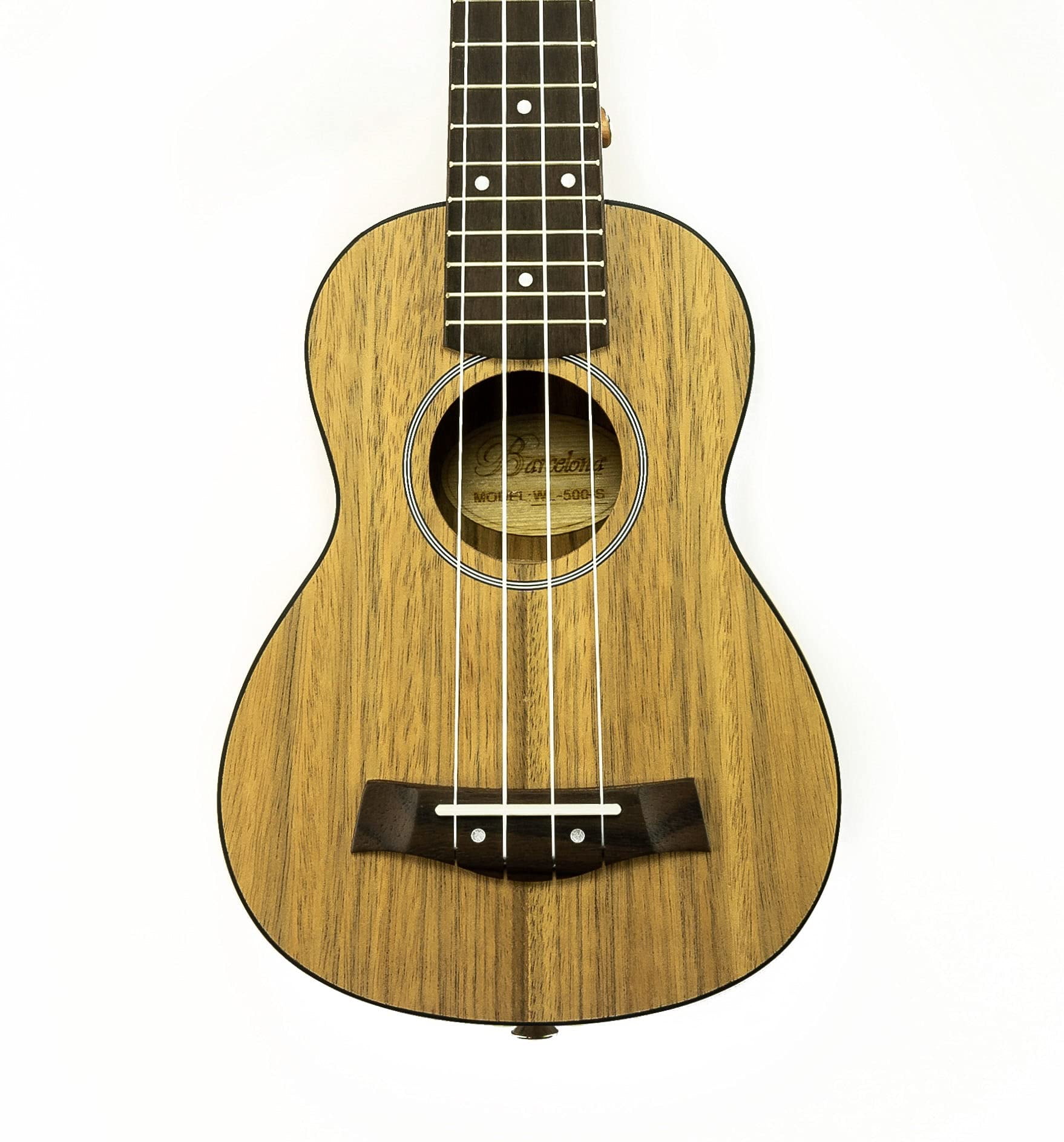 Barcelona Walnut Soprano Ukulele Bundle with Gig Bag, Tuner, Strap, Austin Bazaar Instructional DVD, and Polishing Cloth