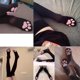thumbnail image 3 of Calcetines finos de tubo con almohadil de para mujer, medias hasta el muslo, calcetines por de , medias casuales hasta Negro Macarena Calcetines altos de mujer, 3 of 7