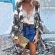 thumbnail image 2 of Moda Mujer Estampado Casual Playa Cárdigan Blusa Chal Suelta Top Prendas de Vestir Odeerbi ODB-6, 2 of 6
