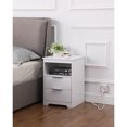 thumbnail image 5 of Jopath 2 Drawer Small Nightstand with Charging Station,Wooden End Table with Drawer and Opening Shelf,Side Table for Bedroom Living Room Dorm Office,White, 5 of 8