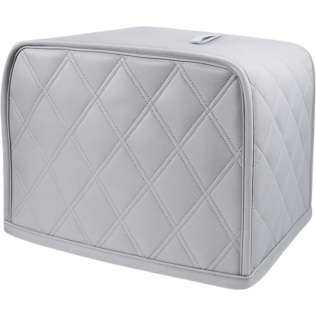 Toaster Cover 2 Slice, Cotton and Linen Quilted Toasters Covers Toasters Dusts Cover Universal Size Toaster Dust Covers for Small Kitchen Appliances Dust and Fingerprint (Gray)