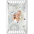 thumbnail image 4 of Sweet Jojo Designs Celestial Blue Gold and Grey Mini Fitted Crib Sheet, 4 of 6