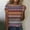 Multicolor, variant on Munlar Tops for Women Striped Summer 2025 Casual Short Sleeve Crew Neck T Shirts S