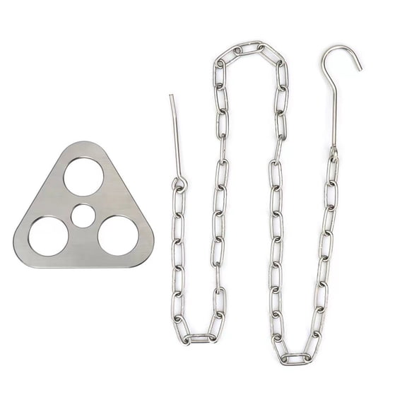 Outdoor Camping Portable Triangular Hanging Pot Bracket Barbecue Rack Multi-function Picnic Ring Hook Chain Under$10.00