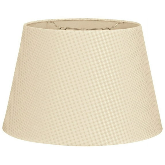 Royal Designs 12" Tapered Shallow Drum Hardback Lamp Shade Beige Cream