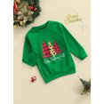 thumbnail image 3 of Liacowi Little Boy Girl Christmas Outfit Tops Long Sleeve Letters Tree Pullover Sweatshirt Clothes, 3 of 8